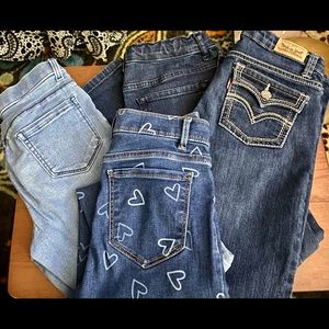 Girls Jeans/Jegging Size 10/12 Bundle 4 Pairs